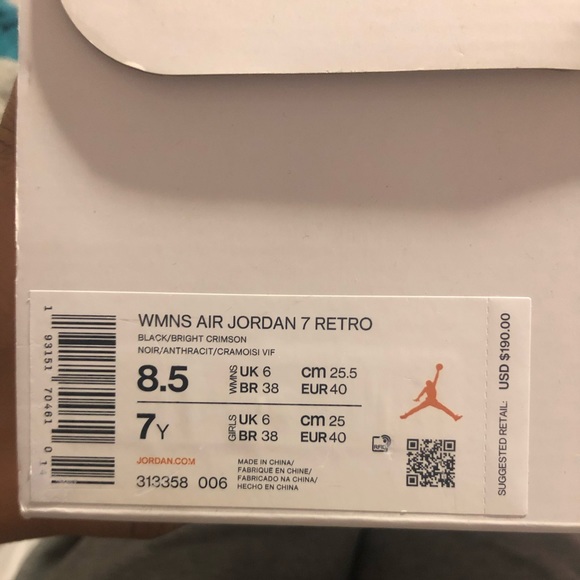 Womens Jordan Retro 7’s